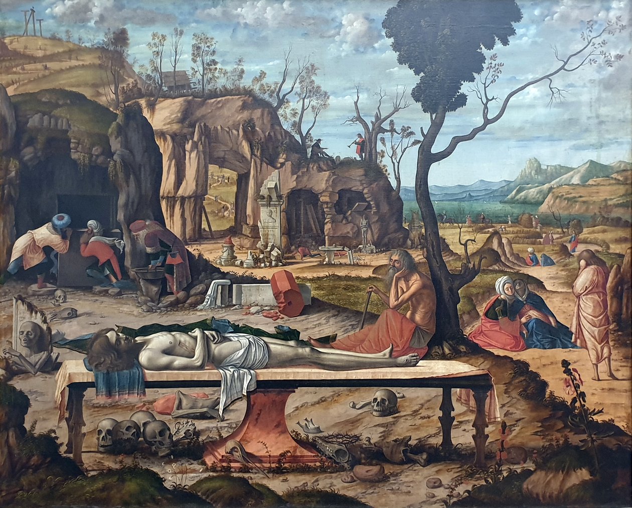 Německy: Die Grabbereitung Christi Příprava Kristova hrobu od Vittore Carpaccio