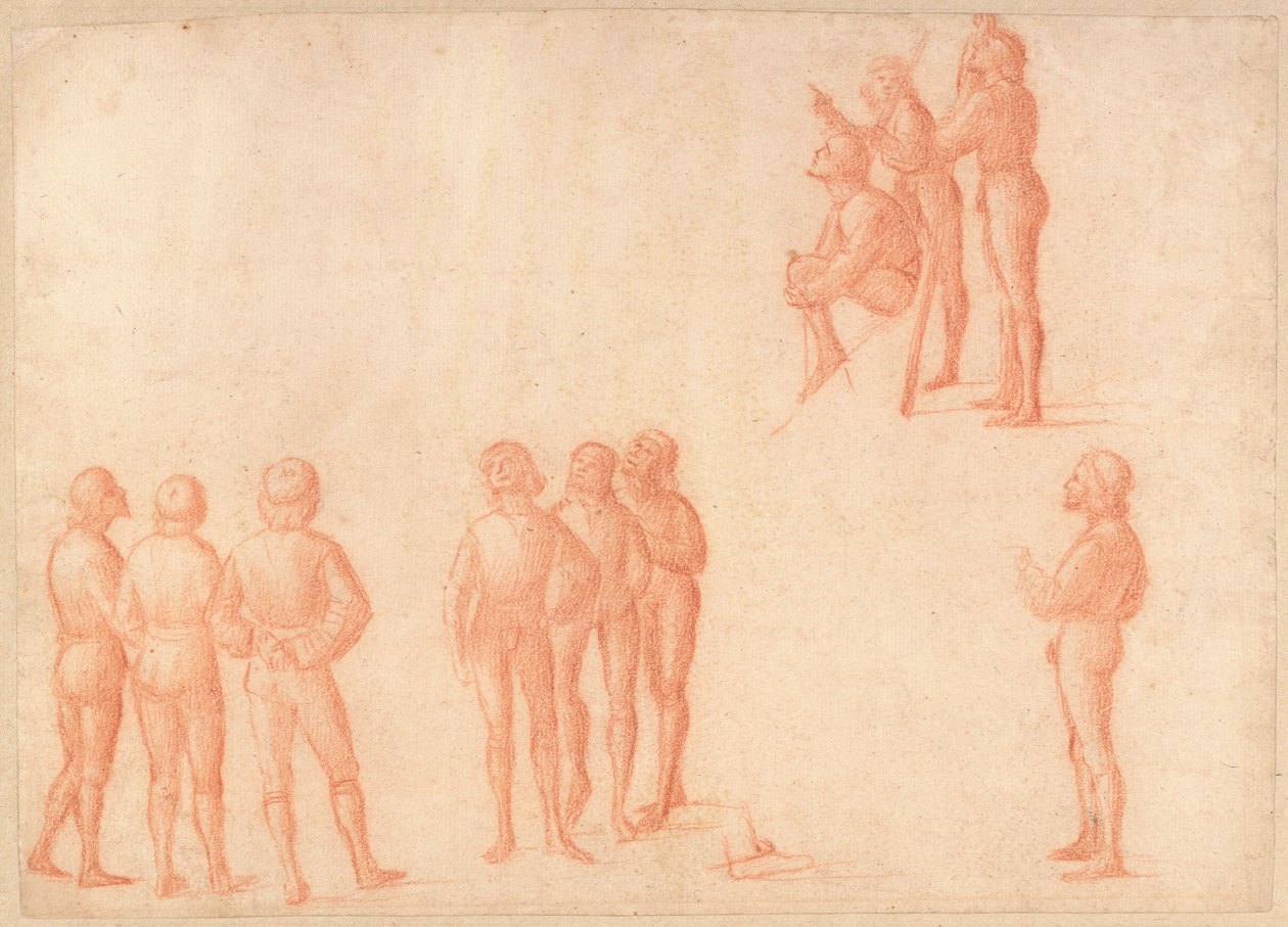 Skupiny mužských postav od Vittore Carpaccio