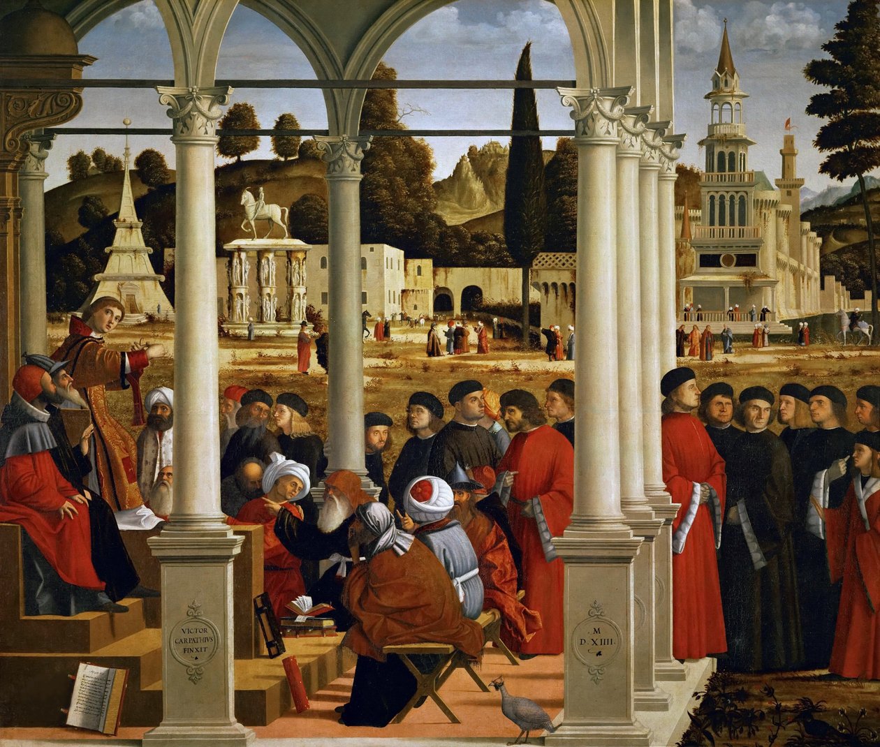 Svatý Štěpán před veleknězem a staršími Sanhedrinu, 1514. od Vittore Carpaccio