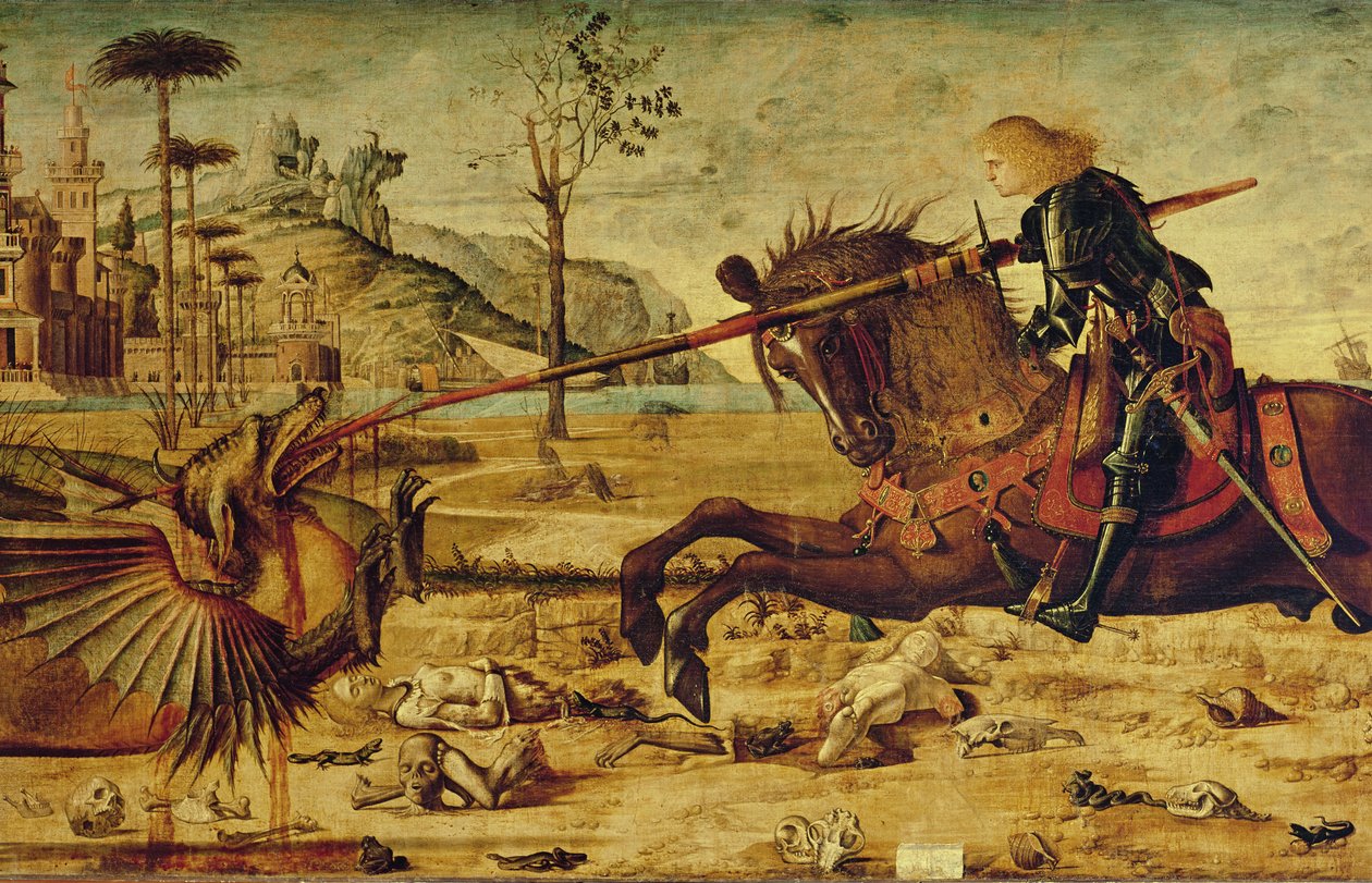 St. George Killing the Dragon, 1502-07 (detail of 428017) od Vittore Carpaccio