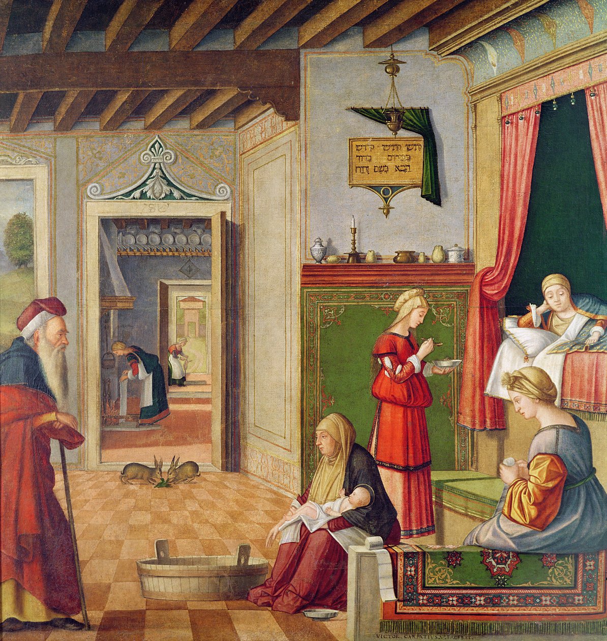 Narození Panny Marie, 1504-08 (viz také 204962) od Vittore Carpaccio