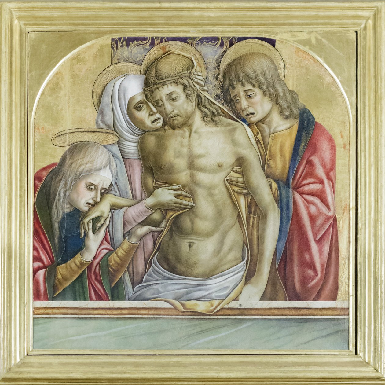 Pietà, rodinná kaple Ricci (olej na plátně) od Vittore Crivelli