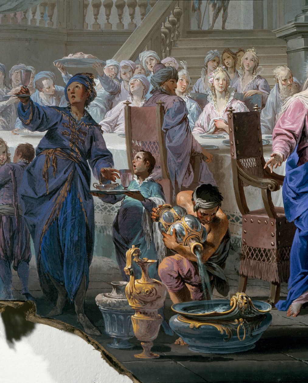 Manželství v Káně, Vittorio Maria Bigari (1692-1776), Detail od Vittorio Maria Bigari