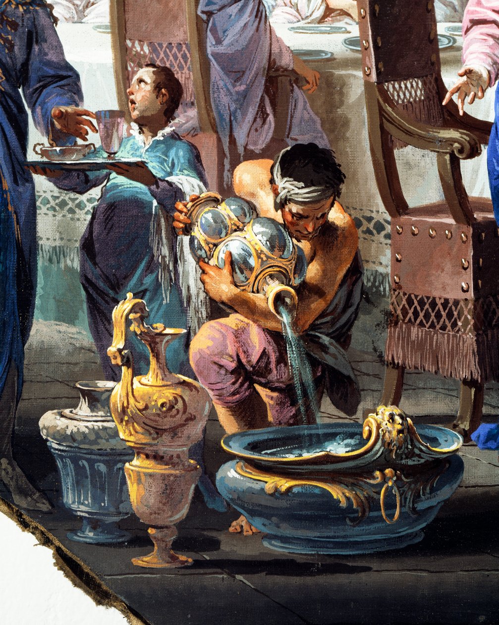 Manželství v Káně, Vittorio Maria Bigari (1692-1776), Detail od Vittorio Maria Bigari