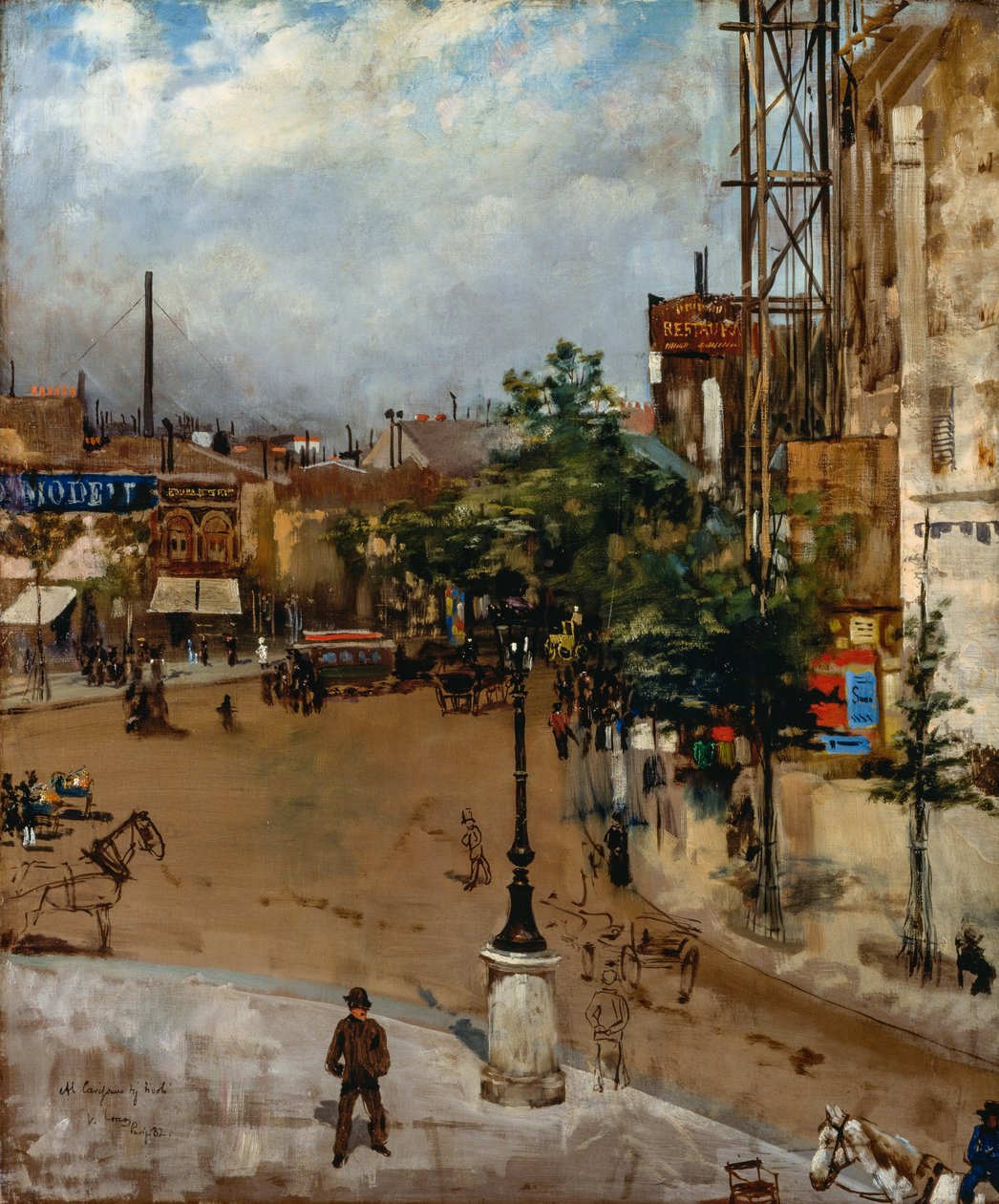 Pařížská ulice od Vittorio Matteo Corcos