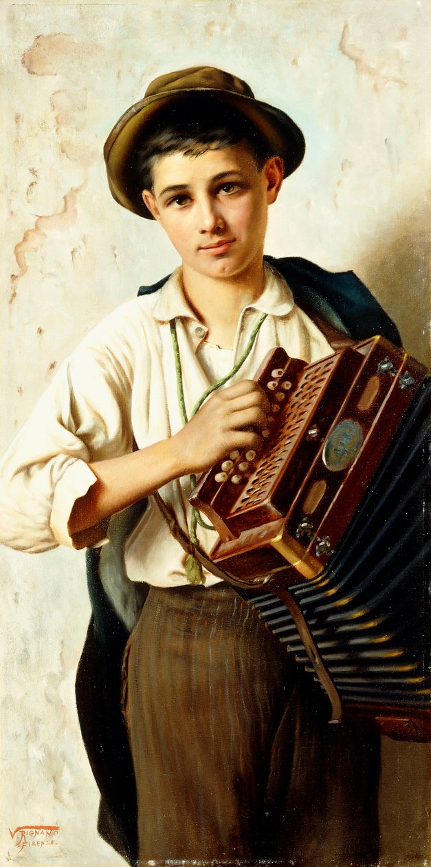 Mladý hráč na akordeon od Vittorio Rignano