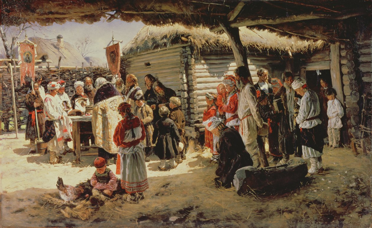 Velikonoční mše, 1887-88 od Vladimir Egorovic Makovsky