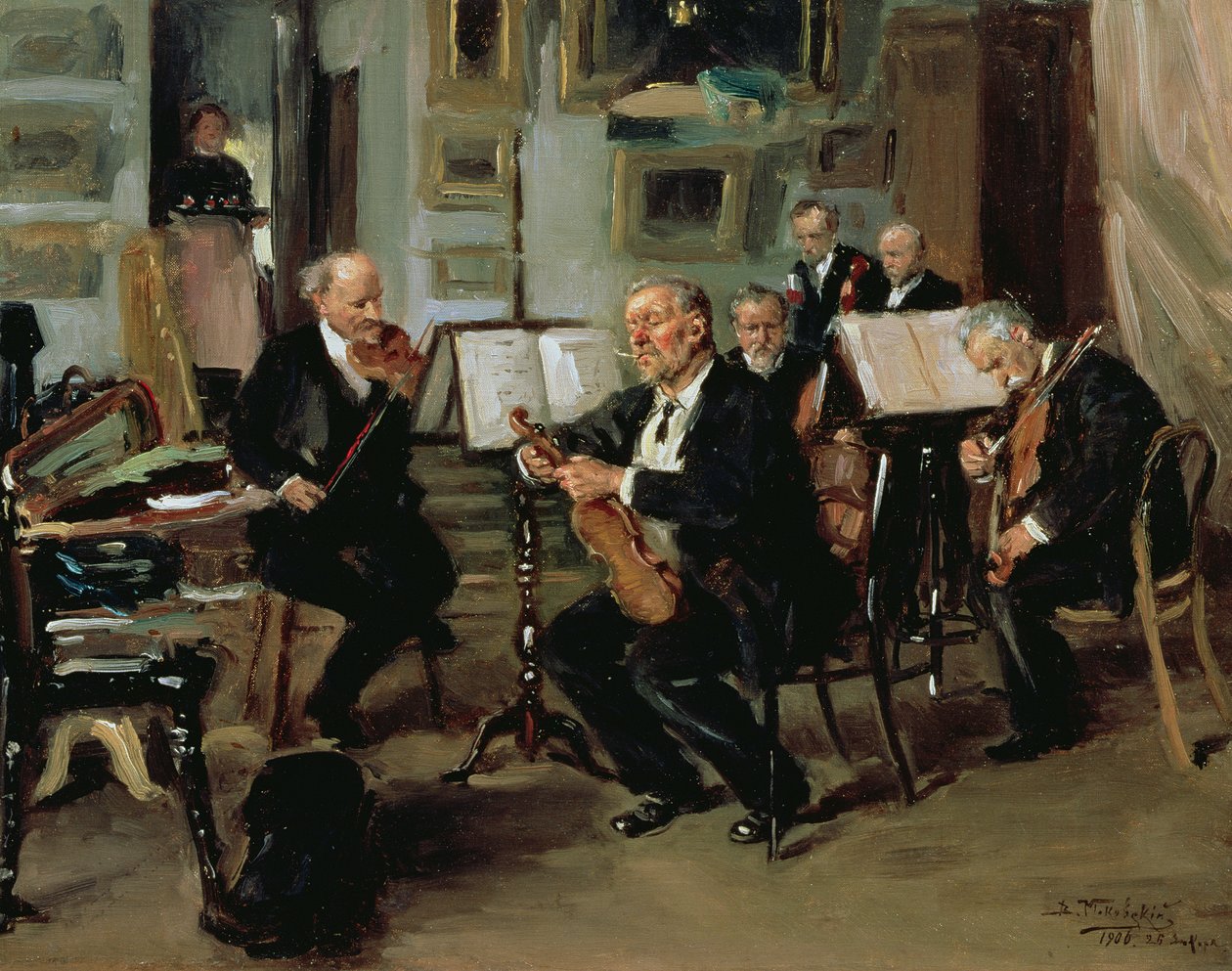 Hudební večer, 1906 od Vladimir Egorovic Makovsky