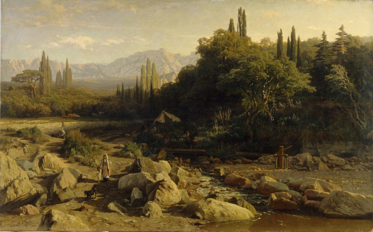 Krym. Horská krajina s řekou, 1868 od Vladimir Donatovich Orlovsky