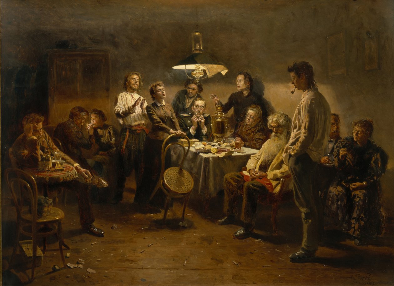 Společenský večer, 1875-1897 od Vladimir Egorovic Makovsky