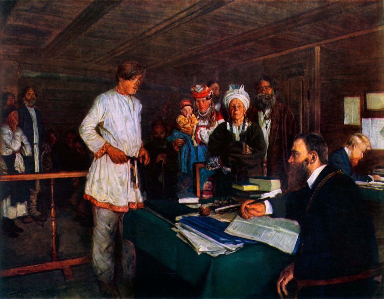V kanceláři, konec 19.-začátek 20. století, 1965. od Vladimir Egorovic Makovsky