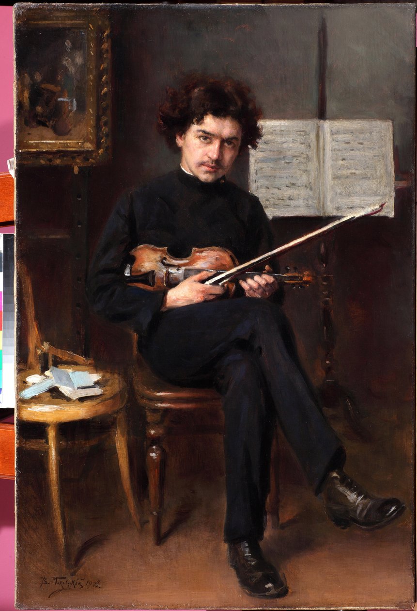 Portrét houslisty a skladatele Jana Kubelíka (1880-1940) podle Vladimíra Jegoroviče (Egoroviče) Makovského (Makovského) (1846-1920) od Vladimir Egorovic Makovsky