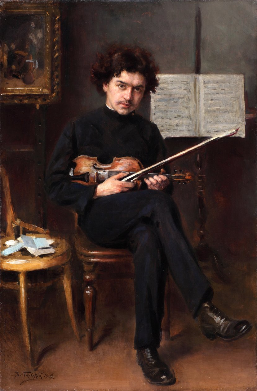 Portrét houslisty a skladatele Jana Kubelíka 1880-1940, 1908 od Vladimir Egorovic Makovsky