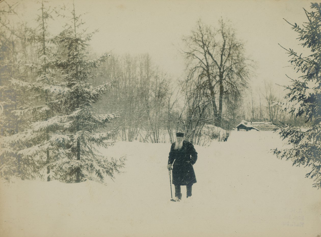 Hrabě Lev Nikolajevič Tolstoj chůze. od Vladimir Grigorievich Chertkov