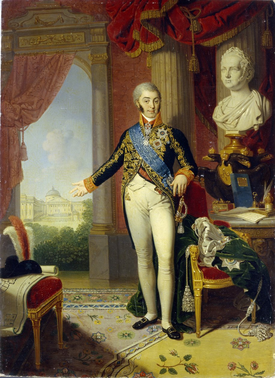 Portrét hraběte Nikolaje Petroviče Šeremetěva (1751-1809) (portrét hraběte N.P. Šeremetěva). Obraz Vladimir Lukich Borovikovsky (nebo Borovikovski) (1757-1825), olej na plátně od Vladimir Lukich Borovikovsky