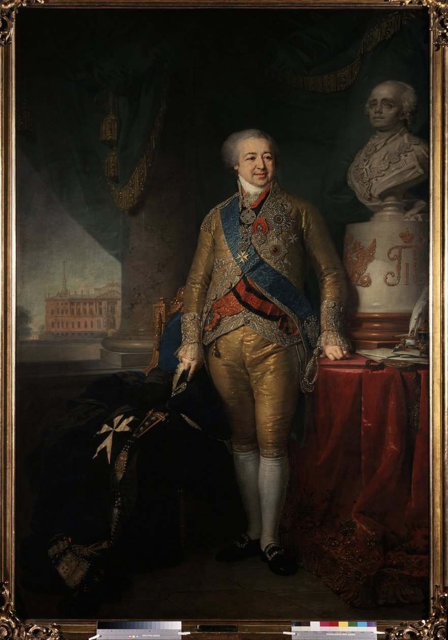 ""Portrét prince Alexandra Kurakina (1752-1818) ruského politika"" Obraz Vladimir Lukich Borovikovsky (nebo Borovikovsky) (1757-1825) 1801-1802 Státní Treťjakovská galerie, Moskva od Vladimir Lukich Borovikovsky