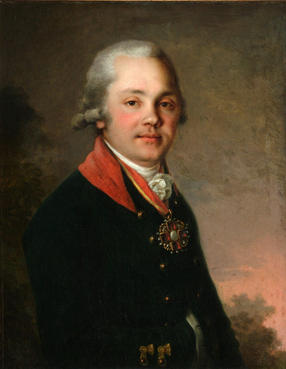 Portrét Alexandra Dmitrijeviče Arsenyeva, 1796-1797 od Vladimir Lukich Borovikovsky