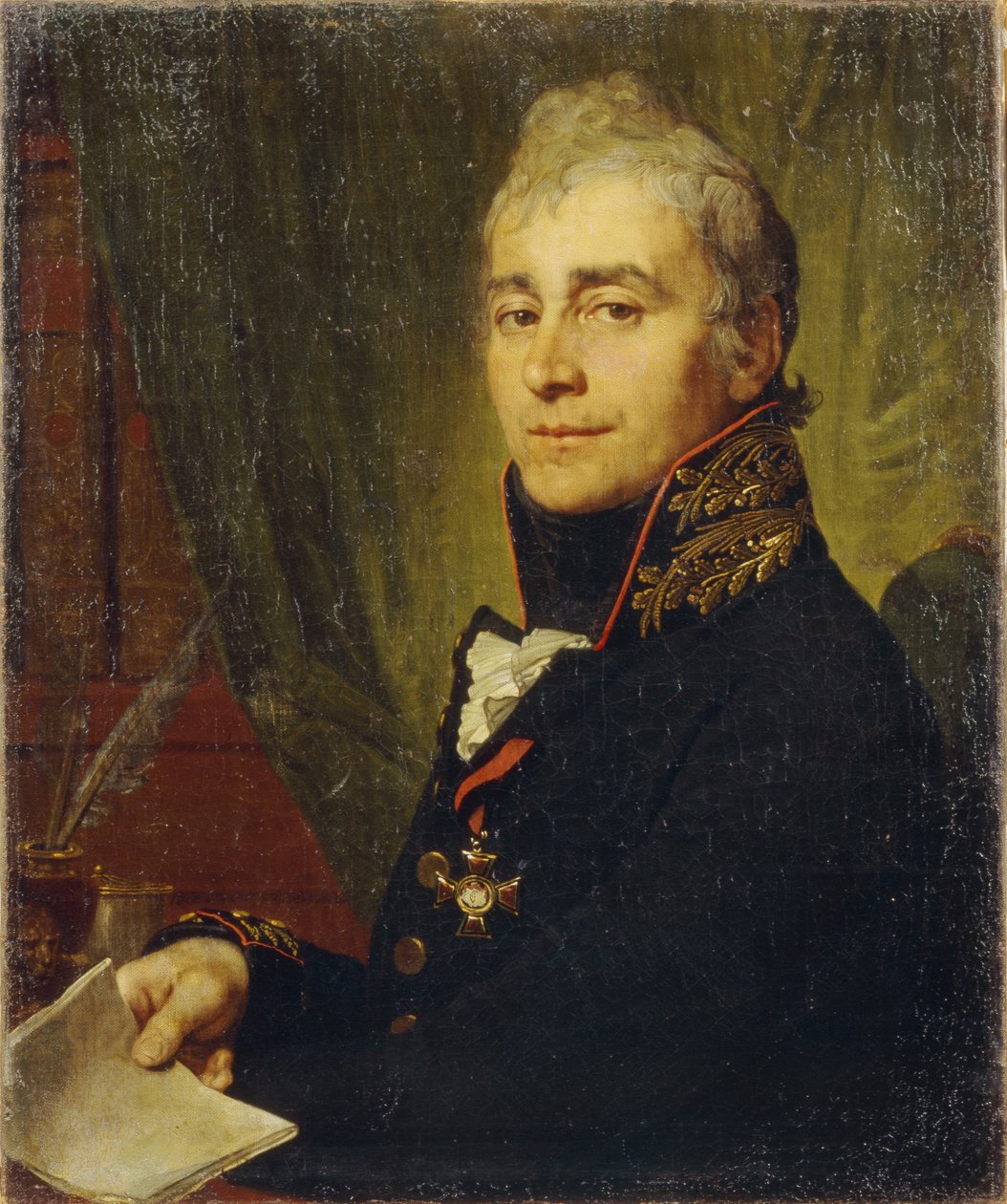 Portrét Alexandra Fedosejeviče Bestuževa 1761-1810, 1806 od Vladimir Lukich Borovikovsky