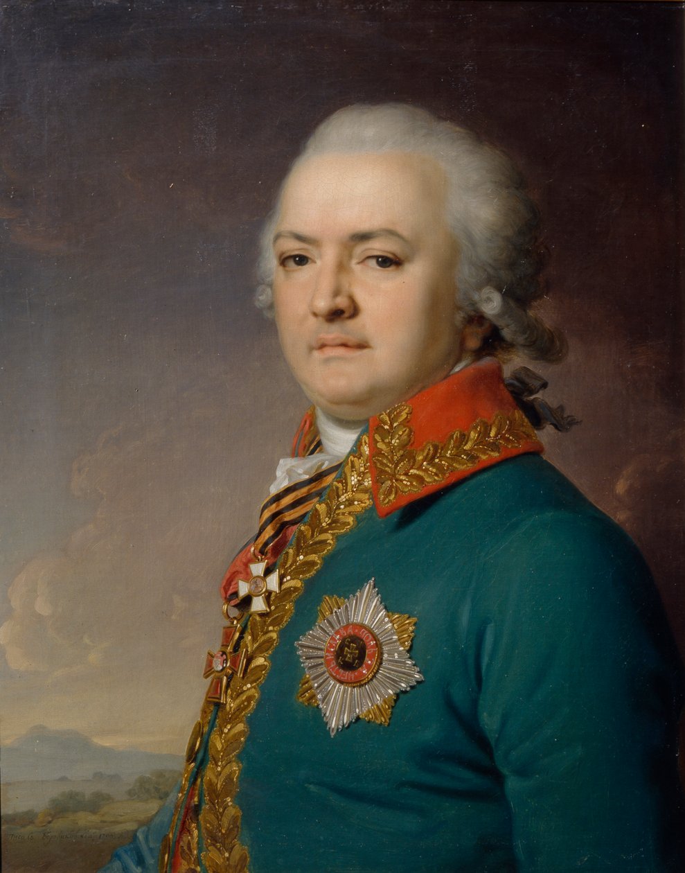 Portrét Alexandra Vasiljeviče Polikarpova 1753-1811, 1796 od Vladimir Lukich Borovikovsky