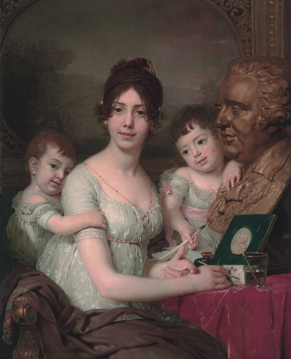 Portrét hraběnky Liubov Ilyinichna Kusheleva, rozené Bezborodko 1783-1809 s dětmi, 1803 od Vladimir Lukich Borovikovsky