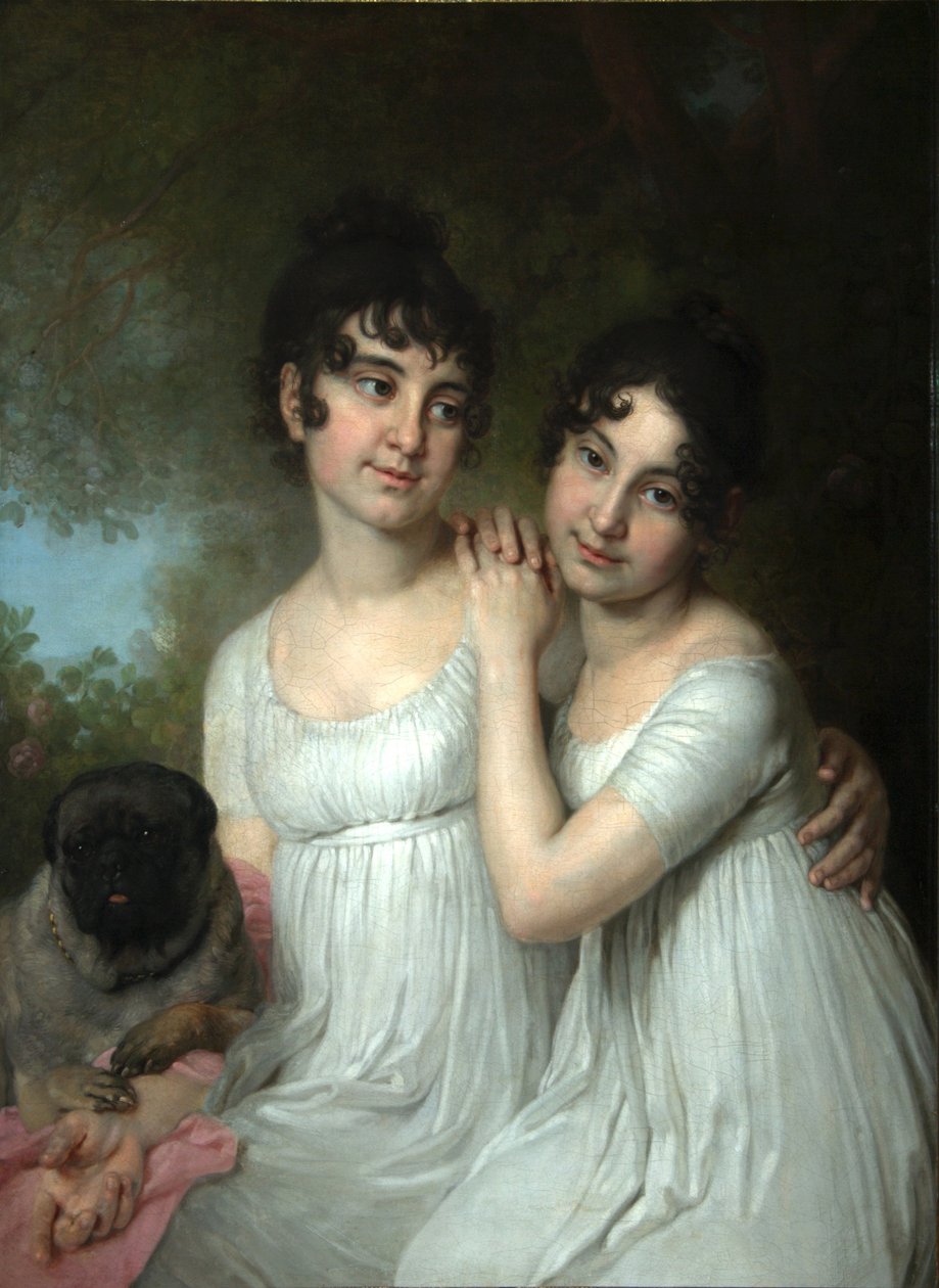 Portrét hraběnky E.A. a A.A. Kurakin, 1802 od Vladimir Lukich Borovikovsky