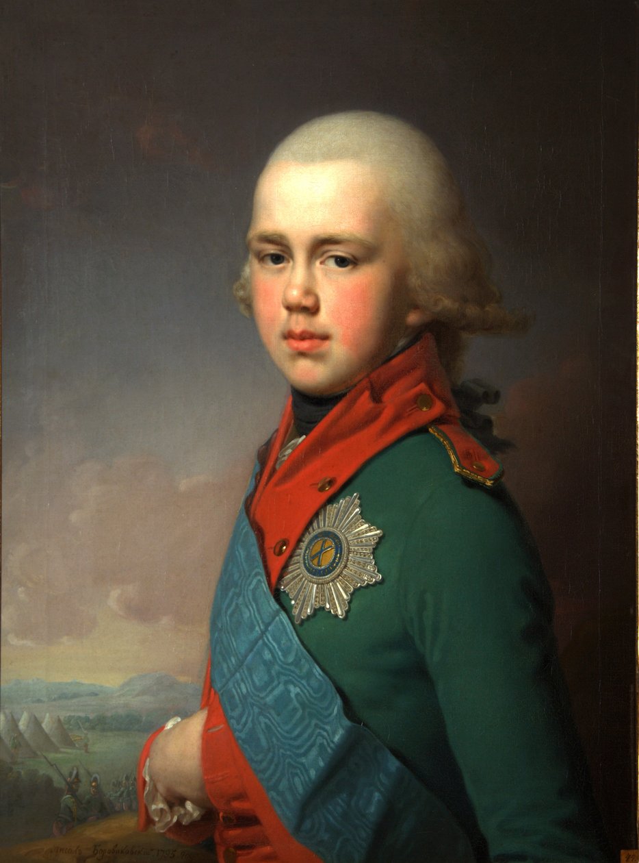 Portrét velkovévody Konstantina Pavloviče z Ruska 1779-1831, 1795 od Vladimir Lukich Borovikovsky