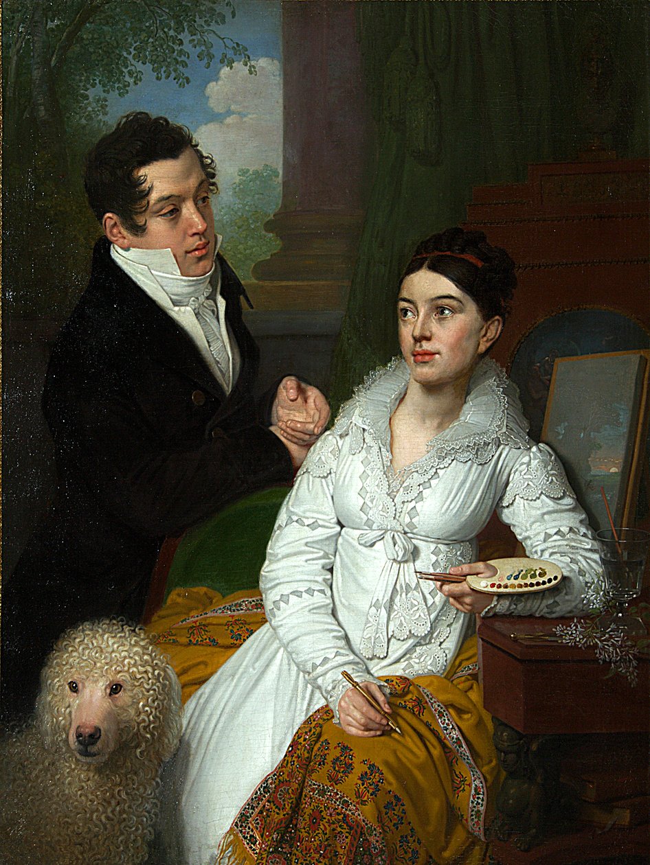 Portrét princezny Alexandry Gregorievny (rozené Kusheleva a prince Alexeje Alexandroviče Lobanova Rostovského (Alexis Alexandrovič Lobanov-Rostovski) od Vladimir Lukich Borovikovsky