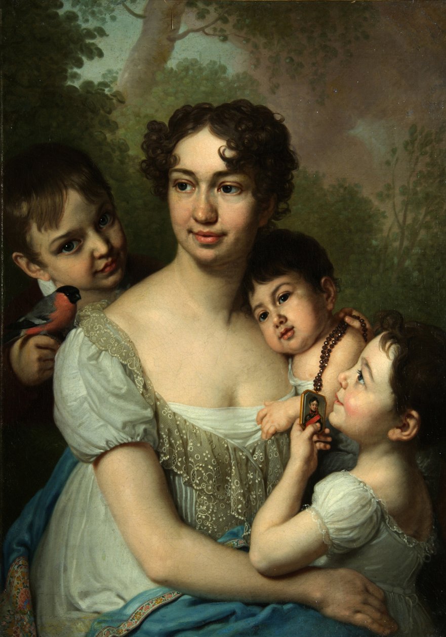 Portrét Yeleny Balashové s dětmi, c. 1811 od Vladimir Lukich Borovikovsky