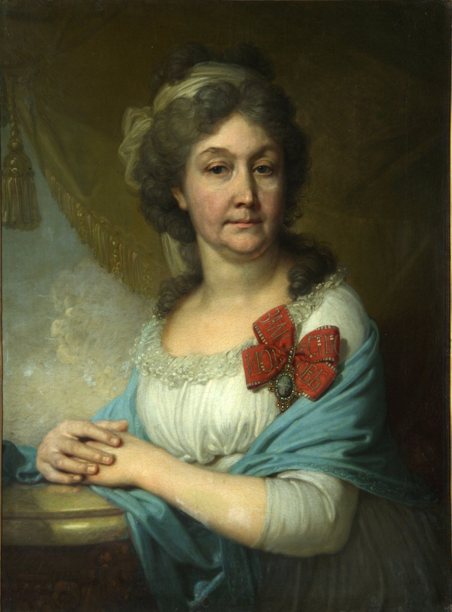 Portrét baronky Varvara Vasilyeva, 1800 od Vladimir Lukich Borovikovsky