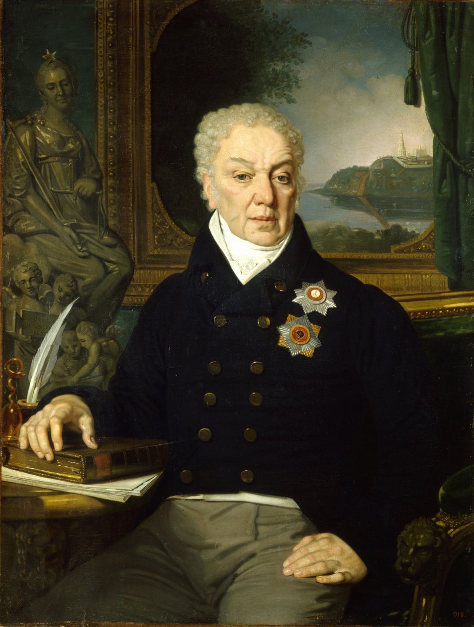 Portrét státního tajemníka Dmitrije Prokofjeviče Troščinského 1754-1829, 1819 od Vladimir Lukich Borovikovsky