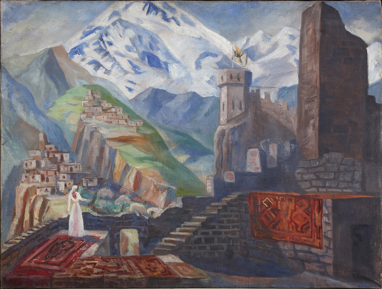 Scénický návrh k opeře Béla A. Alexandrova, 1946 od Vladimir Vladimirovich Dmitriyev