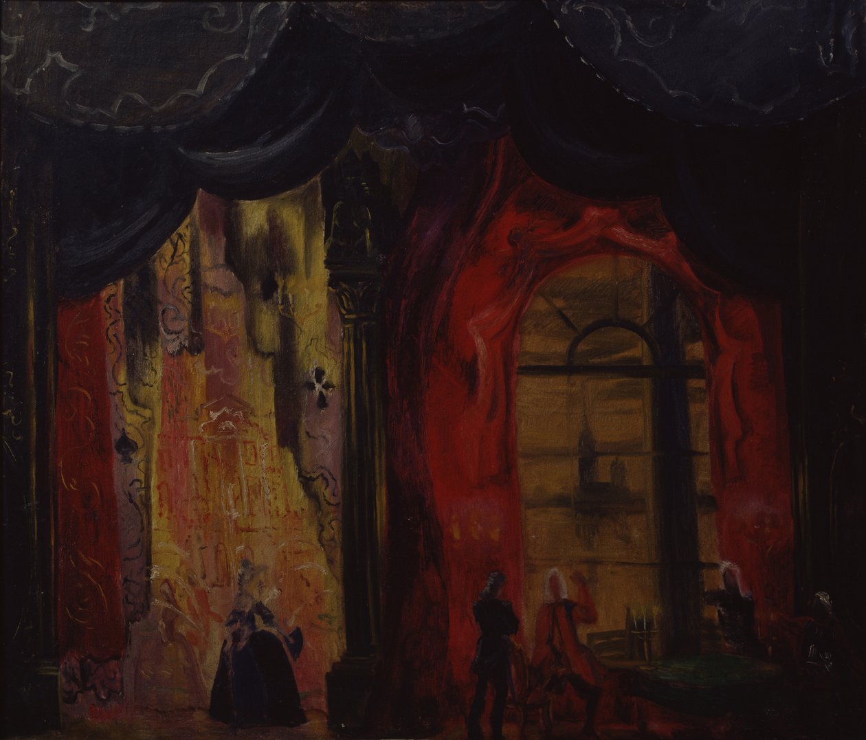 Scénický návrh k opeře Piková dáma P. Čajkovského, 1944 od Vladimir Vladimirovich Dmitriyev