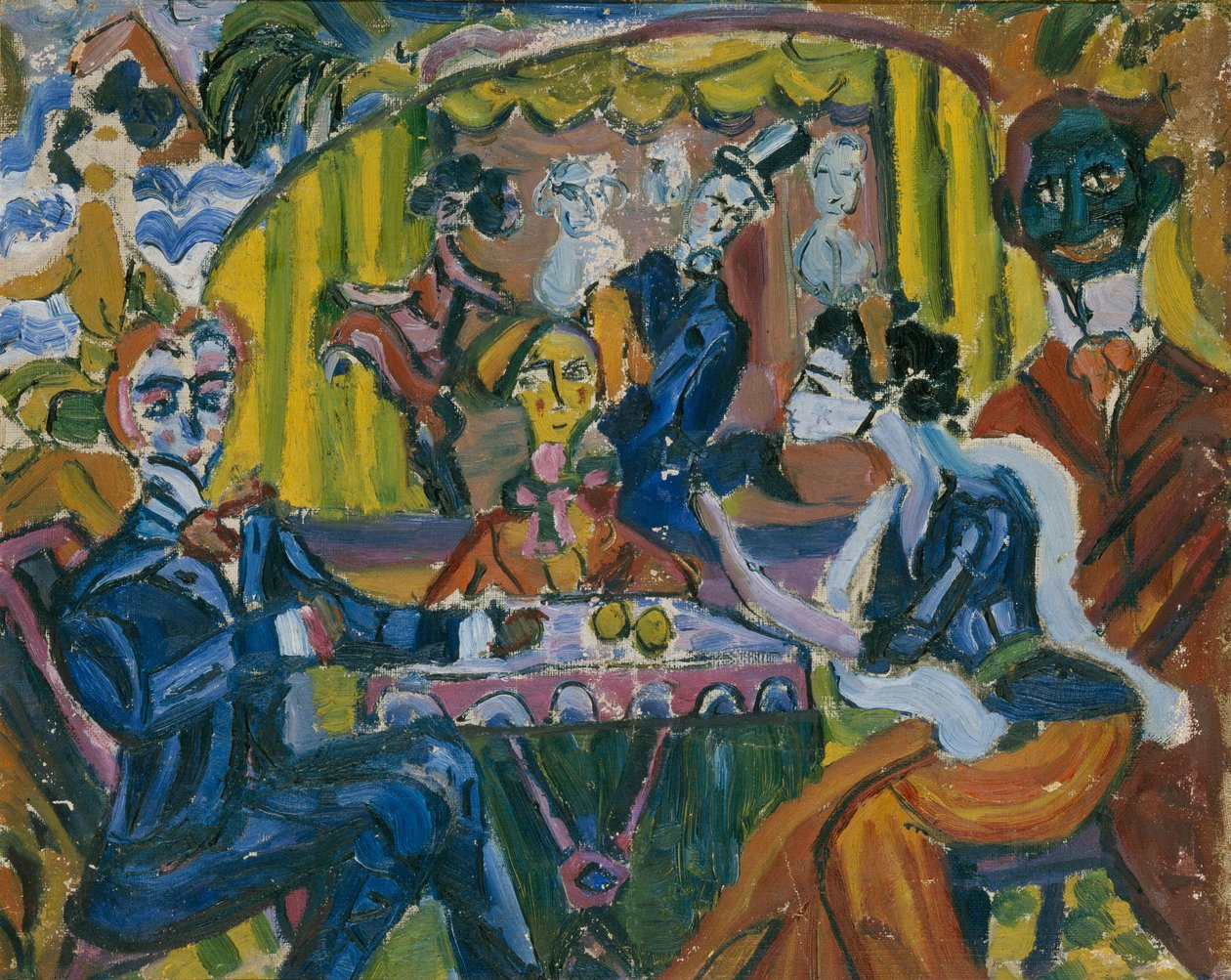 Kabaret Toulavý pes v Petrohradě, 1910 od Vladimir Vladimirovich Dmitriyev