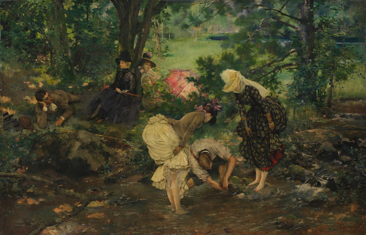 Společnost na venkově, 1889 od Vojtech 1854 1925 Hynais