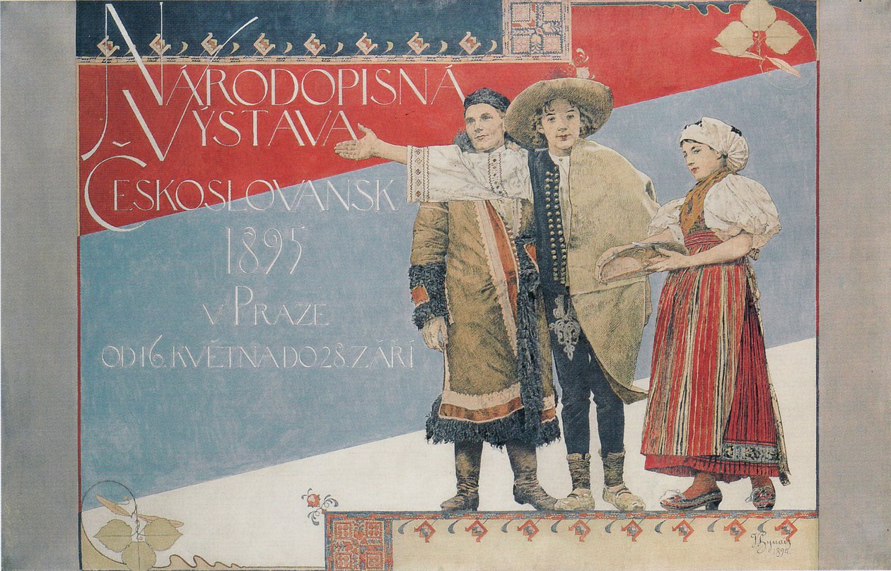 Plakát k Národopisné výstavě, 1894 od Vojtech Hynais
