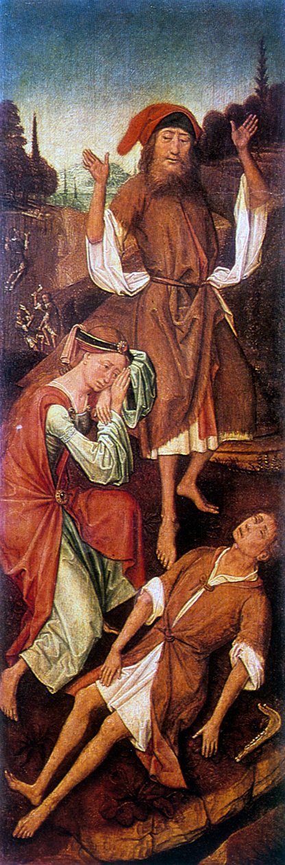 Adam a Eva pláčou nad tělem schopných, c1440-1495. od Vrancke van der Stockt