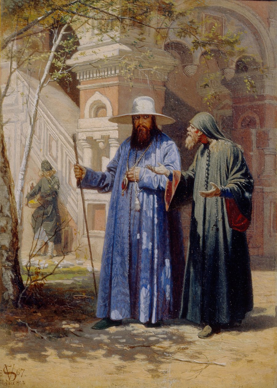 Patriarcha Nikon v klášteře Nový Jeruzalém, 1867 od Vyacheslav Grigoryevich Schwarz