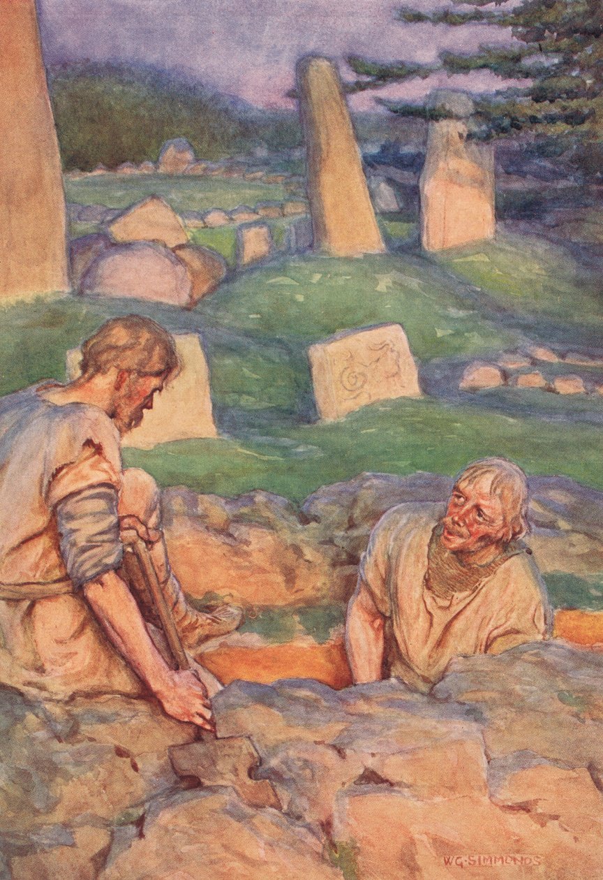 „Kdo staví silnější než zedník, loďař nebo tesař“, 1910 od W. G. Simmonds