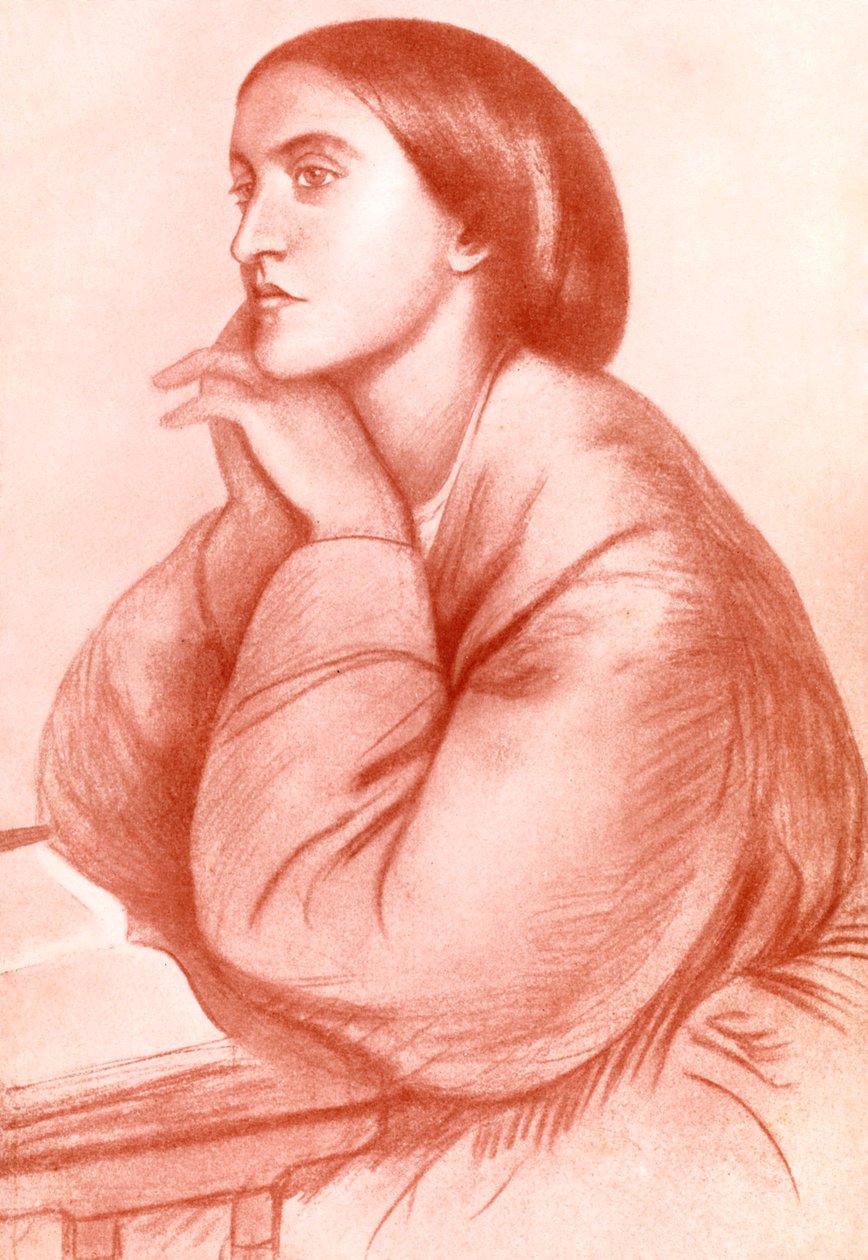 Christina Georgina Rossetti, anglický básník, 1912. od WA Mansell