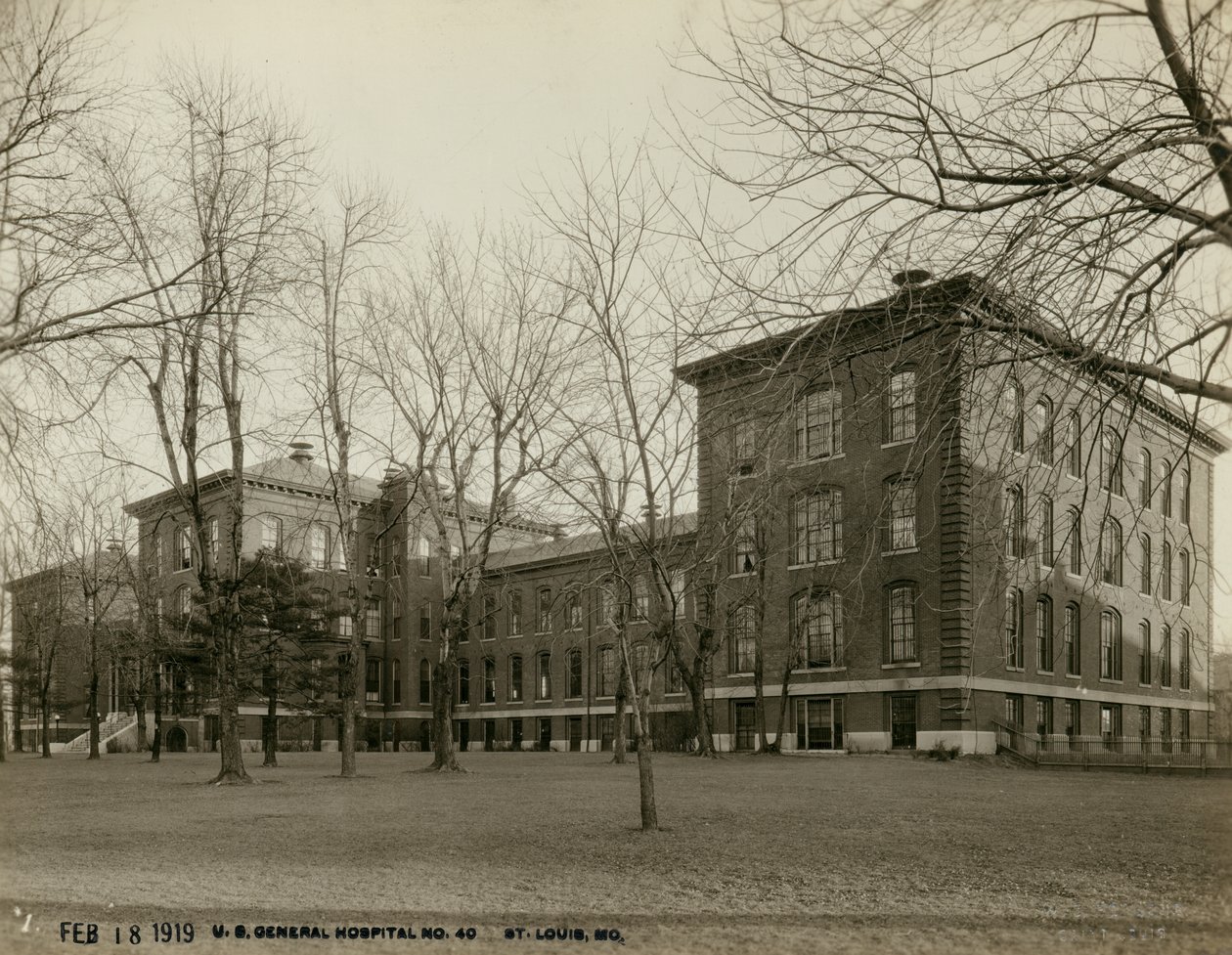 Budova City Infirmary ve Všeobecné nemocnici USA od W.C. Persons