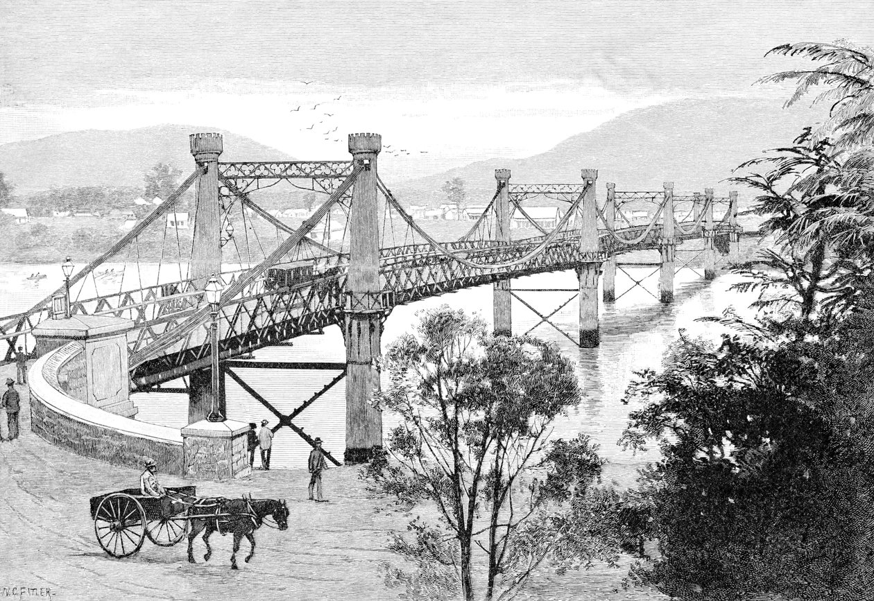 The Bridge, Rockhampton, Queensland, Austrálie, 1886 od WC Fitler
