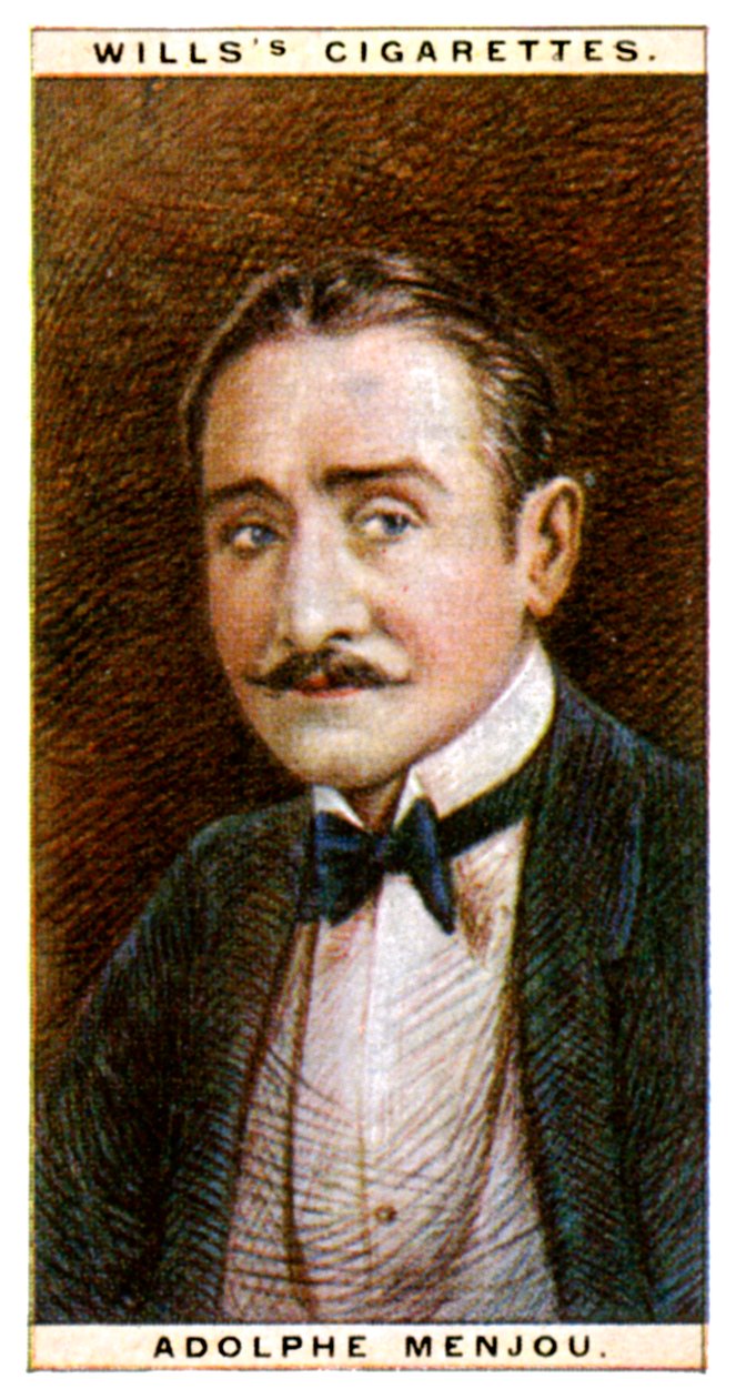 Adolphe Menjou 1890-1963, americký herec, 1928. od WD and HO Wills