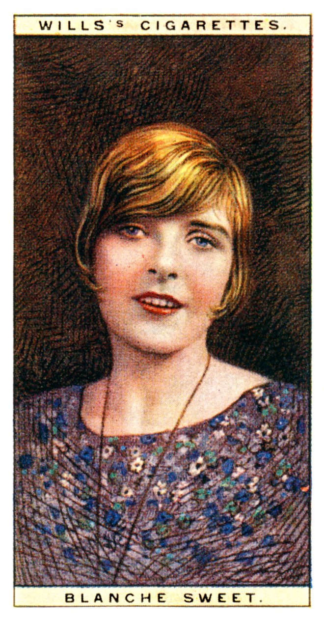 Blanche Sweet 1896-1986, americká herečka, 1928. od WD and HO Wills