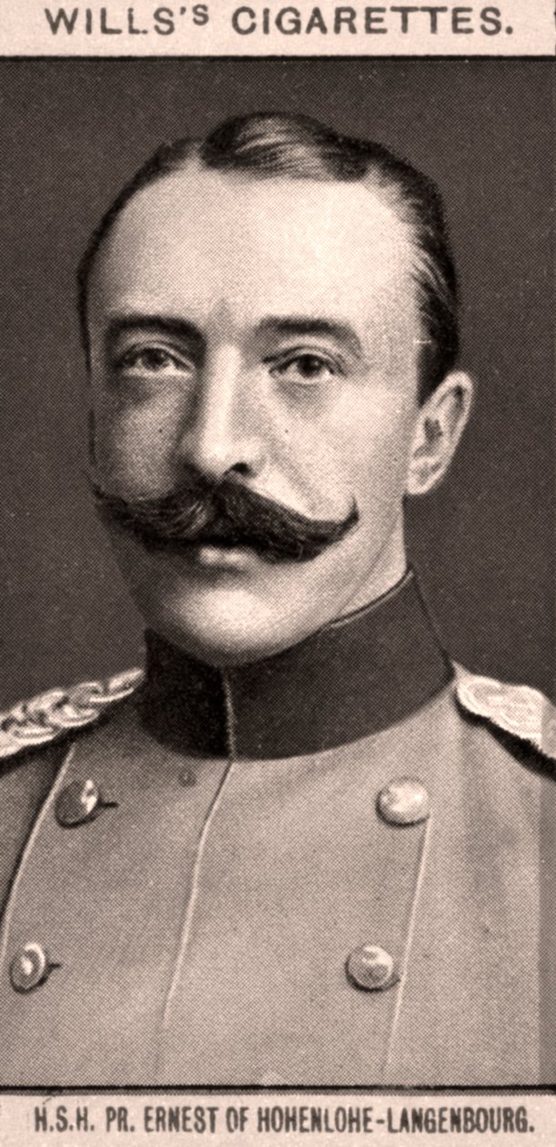 H.S.H, PR. Ernest z Hohenlohe-Langenbourg, 1908. od WD and HO Wills