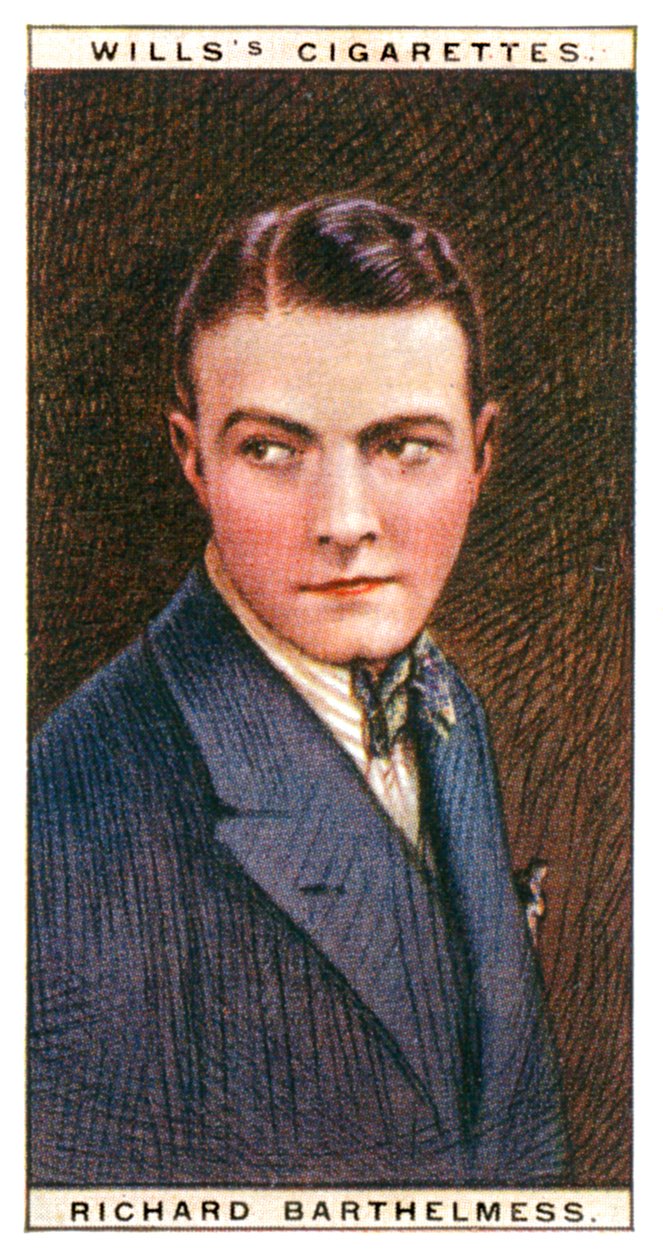 Richard Barthelmess 1895-1963, americká filmová hvězda, 1928. od WD and HO Wills