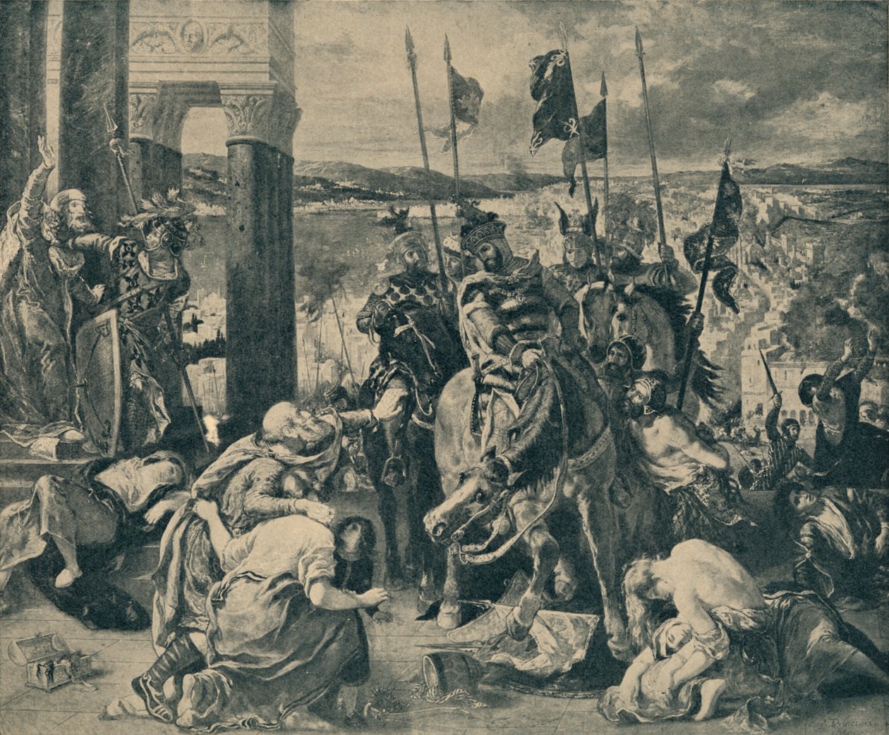 „Křižáci vstupující do Konstantinopole“, 1840, 1935. od WF Mansell