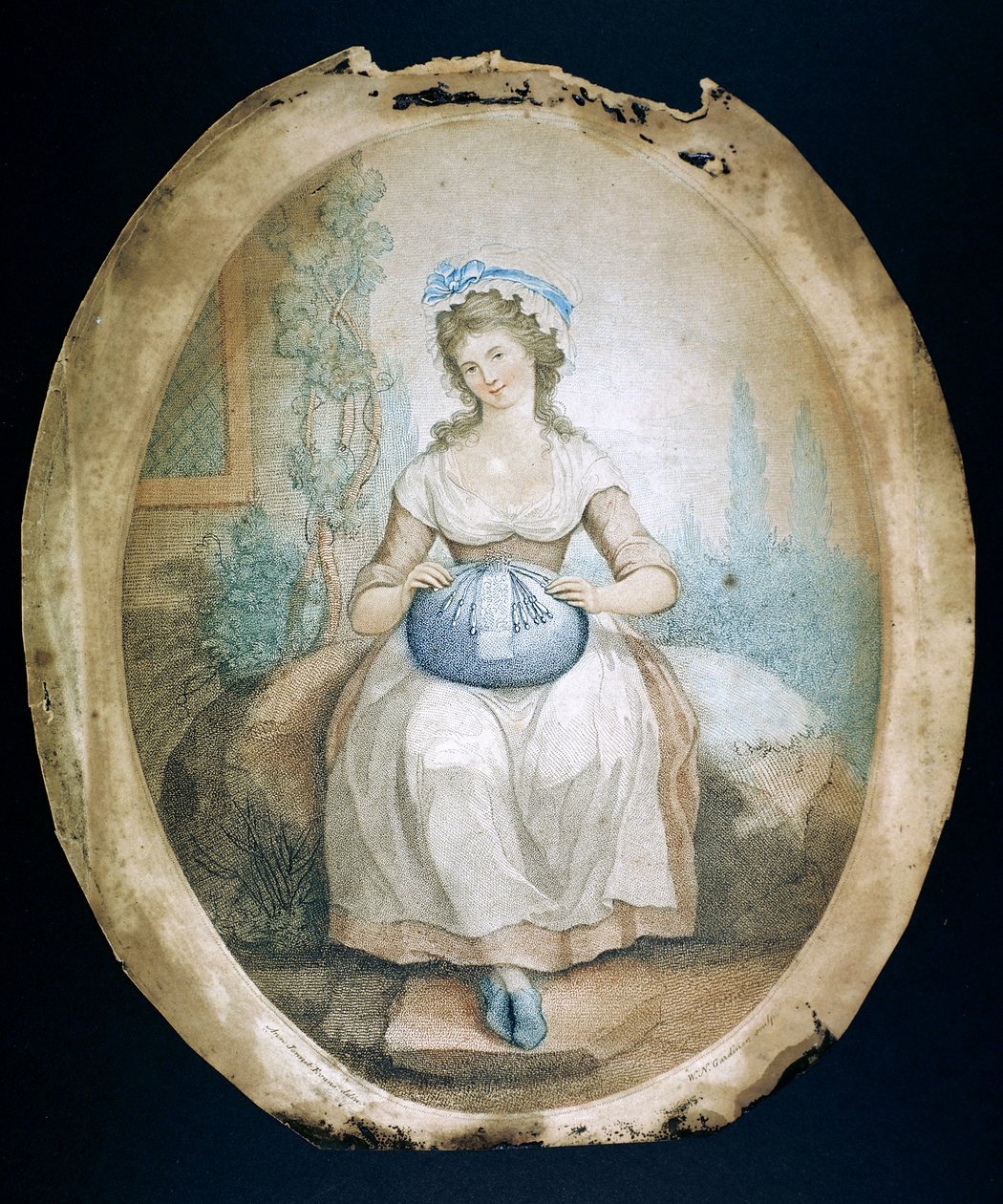 Polštářová krajkářka, konec 18.-začátek 19. století od WN Gardner
