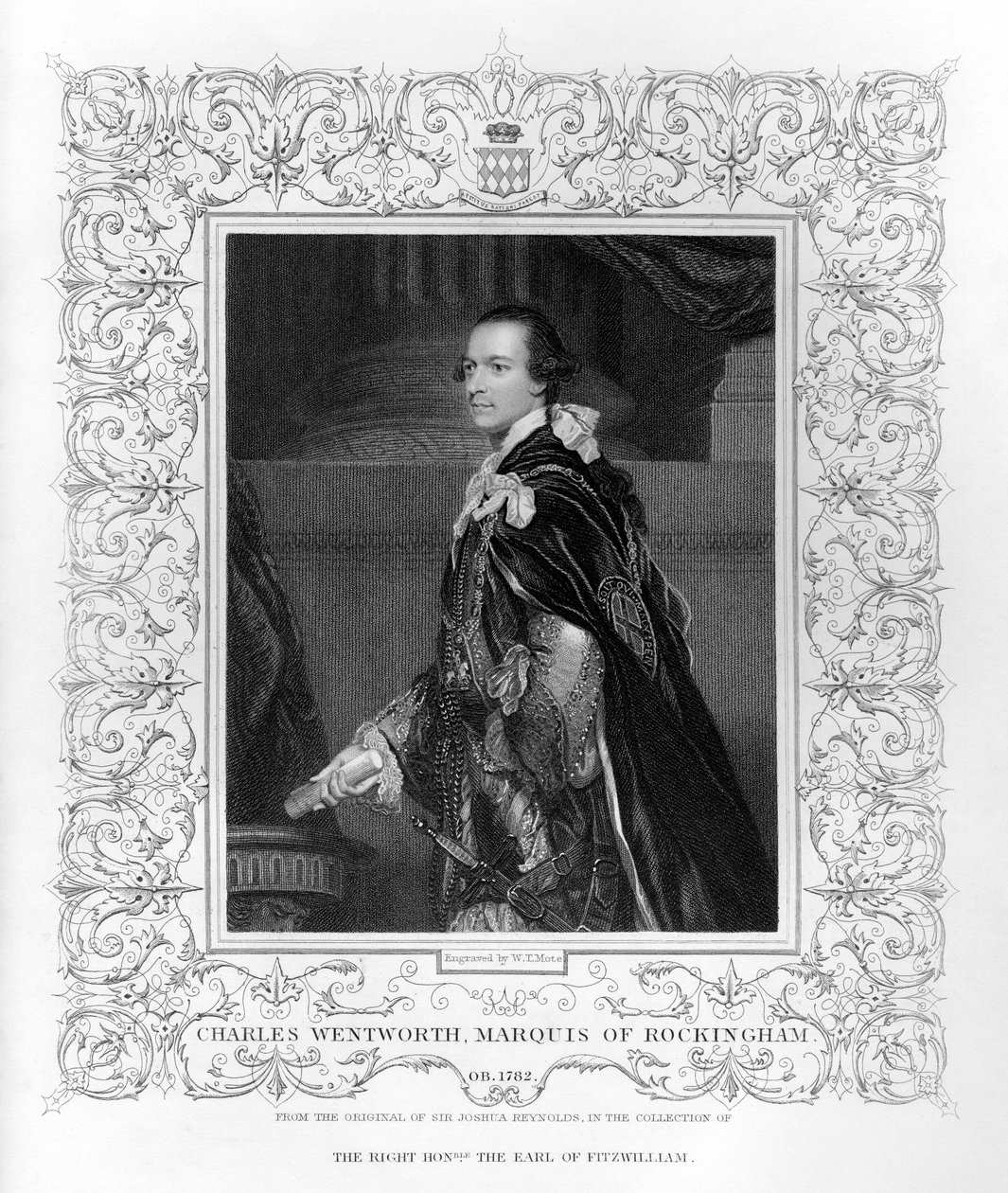 Portrét Charlese Wentwortha, markýze z Rockinghamu od W.T. Mote