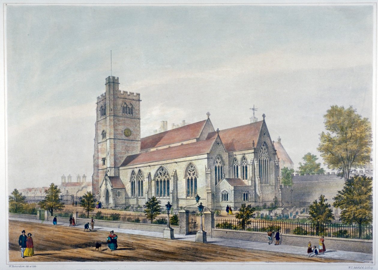Kostel St Mary-at-Lambeth, Londýn, 1851 od WT Ashfield