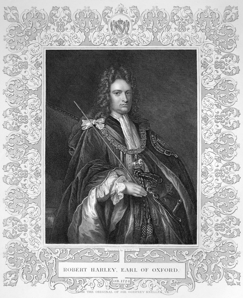 Portrét Roberta Harleyho, hraběte z Oxfordu od W.T. Mote